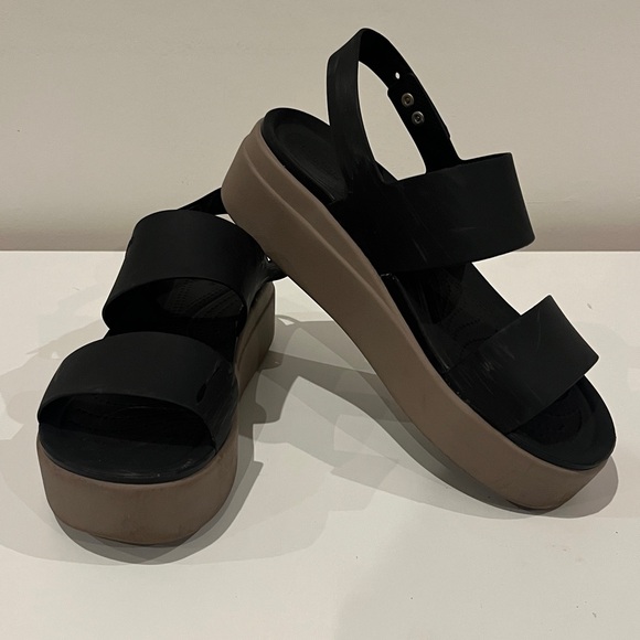 Croc “Brooklyn” Platform Sandals - Picture 1 of 6